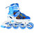 乐士/ENPEX溜冰鞋旱冰鞋轮滑鞋铠甲勇士可调直排闪光轮轮滑鞋儿童套装 KJ-333(蓝色 M码（33-37）)第4张高清大图