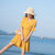 2018夏季新款女装修身显瘦短袖藏肉收腰V领气质连衣裙减龄裙子(黄色)(L)第3张高清大图
