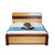木巴家具 北欧橄榄木主卧双人婚床床实木床1.8米双人床现代简约成人床(C392单床)第3张高清大图