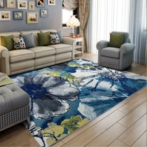 现代简约北欧创意进口地毯 别墅客厅卧室茶几床边沙发地毯(出水芙蓉615B)
