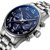 嘉年华（CARNIVAL)男士手表全自动机械表防水夜光表多功能商务风男表(钢带精钢蓝面)第3张高清大图