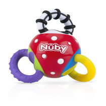Nuby /努比 新款婴儿宝宝三角咬环固齿器/可爱摇铃儿童益智玩具扭扭球(扭扭球)