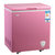 香雪海 131升平底家用小冷柜 冷冻冷藏一键转换 小型电冰柜 三色可选(粉色)第3张高清大图