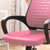 匠林家私电脑椅家用升降椅子办公椅子电脑椅(粉色 黑框)第4张高清大图