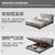 曲尚（Qushang）北欧皮床真皮床简约现代主卧婚床1.8米双人床轻奢软包床0147(1.8M*2.0M（气动+500） 真皮床+5D乳胶床垫+床头柜*2)第3张高清大图