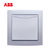 ABB德韵系列一位单控带装饰线开关银色AS131-S 86型开关第3张高清大图