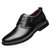 男士休闲皮鞋2021新款软底中老年商务男鞋时尚黑色皮鞋(9010黑色 42)第5张高清大图