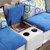 A家 家具沙发 布艺沙发 现代简约大小户型沙发 客厅家具(蓝色 双人+边几+左贵妃)第5张高清大图