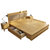 美天乐  北欧实木床1.8米日式原木双人软靠包床储物现代简约1.5小户型主卧(1.5*2米 床)第5张高清大图