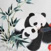 千莹湘绣  重工绣『国宝熊猫』单面绣卷轴 外事礼品 工艺礼品 装饰画