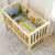 竹咏汇  实木婴儿床 宝宝摇篮床 小摇床儿童床可变书桌(1)第4张高清大图