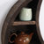 博古架实木新中式茶架挂墙多宝阁墙上置物架壁挂式茶壶展示架小型第4张高清大图