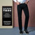 韩版男士修身免烫休闲商务上班直筒西裤(黑色 31)第2张高清大图