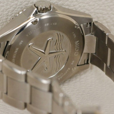 美度(MIDO)手表 领航者系列机械表 运动夜光防水钢带男表(银壳黑面银钢带)