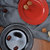 王大厨 日式陶瓷盘子 螺纹黑红简约时尚沙拉果盘菜盘子 圆盘水果盘牛排西餐盘单只装(CC-12005黑色)第5张高清大图
