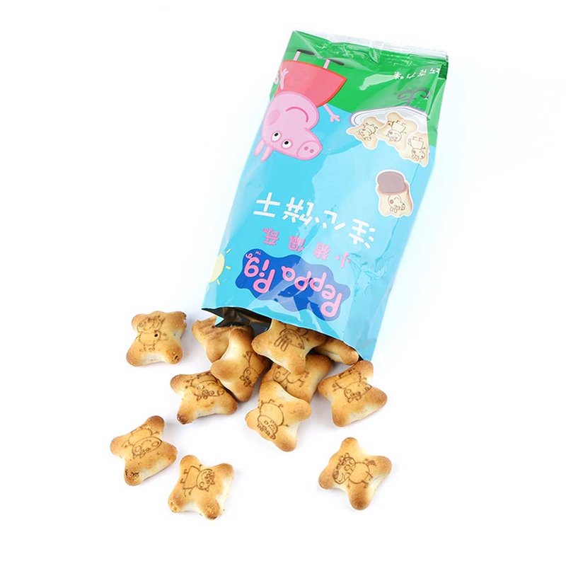 小猪佩奇peppapig巧克力味注心饼干40g*6盒 注心饼干,香甜可口,送随机