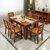 皮耐迪 实木餐桌椅组合 简约现代 长方形 小户型6人吃饭桌子(一桌四椅国内版（颜色备注） 1.35)第3张高清大图