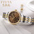 飞亚达(FIYTA)手表 经典系列商务时尚女士石英腕表(DL802051.TSTD 钢带)第5张高清大图
