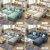 美天乐 布艺沙发组合北欧乳胶沙发现代简约客厅整装中小户型家具沙发套装(薄荷绿 四人+脚踏（三人+贵妃）乳胶款)第4张高清大图