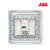 ABB开关插座面板由艺系列白色86型一位电脑插座AU33144-WW第5张高清大图