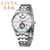 飞亚达(FIYTA)手表远洋系列时尚休闲自动机械男表 钢带白盘GA867001.WWW(GA867001.WWW 钢带)第4张高清大图