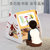 儿童画画板磁性小黑板家用支架式宝宝玩具幼儿写字画板书架收纳架(福猫书架加画板 黄 默认版本)第3张高清大图