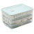 卡凡洛(Kaflo)冰箱保鲜收纳盒鸡蛋保鲜盒速冻水饺子盒馄饨盒食物盒托盘KFL-SN-006(饺子盒-2层2盖)第4张高清大图