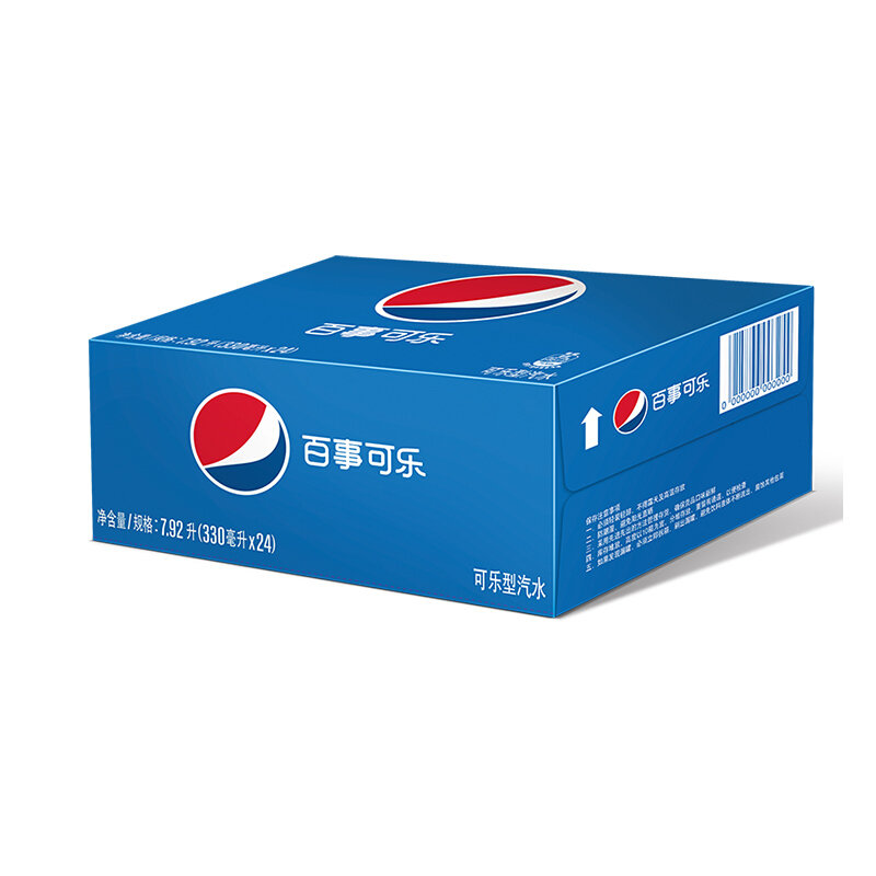 百事可乐pepsi汽水碳酸饮料细长罐330ml*24听 (新老包装随机发货)