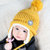 牛奶朋友冬季宝宝时尚护耳男女儿童毛线帽纯色绒布帽子围巾2件套(红色（单帽） 均码（42-50cm）)第5张高清大图