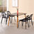 TIMI天米 现代简约餐桌椅 北欧几何椅组合 可叠加椅子组合 创意椅子餐厅家具(黑色 1.2米餐桌+4把白色椅子)第4张高清大图