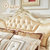 拉斐曼尼 GFA013 欧式床 法式田园床双人床1.8米大床 卧室奢华雕花公主床皮床(香槟金 1.8m*2.0m)第4张高清大图