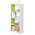 慧乐家双色四层收纳柜 时尚创意层架 彩色组合书柜书架12055(白色+绿色)第4张高清大图
