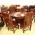 红木家具1.2米红木餐桌实木圆桌饭桌一桌六椅桌椅组合非洲酸枝木第3张高清大图