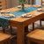 明佳友餐桌 长方形西餐桌 实木餐桌椅组合 欧式地中海风情 现代简约桌子 餐桌椅套装M620(茶色 一桌八椅/1.38米)第4张高清大图