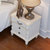卡富丹 美式实木床头柜 储物柜子床边柜三抽斗柜白色(象牙白色 单个床关柜)第2张高清大图