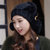 677888帽子女冬天韩版潮针织帽可爱毛球毛线帽护耳保暖套头帽(黑色 弹力均码)第4张高清大图