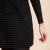 妮蕾迪 新款优雅镂空花修身长袖毛针织连衣裙M603(黑色)第5张高清大图