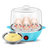 优益（yoice）煮蛋器Y-ZDQ2多功能情侣煮蛋器不锈钢蒸蛋器煮蛋机自动断电(蓝色)第2张高清大图
