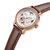 柏伦斯（BLUNSI）手表进口全自动机械四叶草系列女士镂空防水腕表9012LXR-A01(棕色 皮带)第2张高清大图