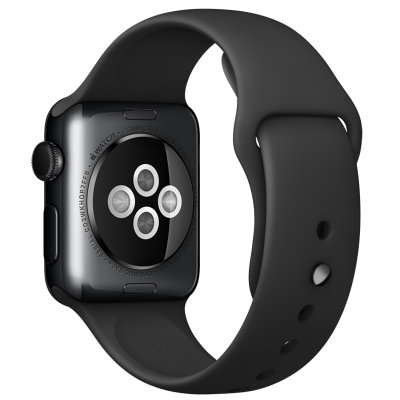 Apple Watch 智能手表（38毫米深空黑色不锈钢表壳搭配黑色运动型表带 MLCK2CH/A )