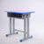 永岩钢木 单人蓝色封边固定式课桌椅凳 YY-0022(蓝边（可指定）)第3张高清大图