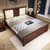 实木床 现代中式软靠床 1.8M双人床酒店木质床卧室床 主卧轻奢铜木品质奢华软靠床 1.8M单床(1.8米床+床头柜*2)第3张高清大图