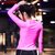 鸭鸭2018新款贴身上衣塑型贴身瑜伽弹性字母透气运动长袖JST97003(黄色 170)第5张高清大图