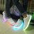 新百伦支撑 发光鞋男USB充电LED灯光鞋韩版鬼步舞鞋夜光荧光充电板鞋(白色 44)第5张高清大图