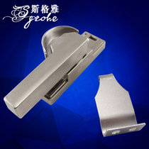 重型 铝合金塑钢平移推拉门窗月牙锁 门窗锁扣 窗锁 窗户搭扣(右月牙锁)