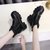 SUNTEK马丁靴女内增高10cm女鞋2020秋冬新款英伦风短靴厚底坡跟黑色皮靴(34 黑色【加绒】)第2张高清大图