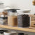 日本进口inomata密封罐五谷杂粮厨房储物罐塑料透明小食品收纳盒(黑色大号6个+黑色小号4个 默认版本)第3张高清大图