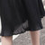 VEGININA  款2017春夏中长款百褶裙半身裙 9492(黑色 XL)第5张高清大图