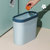 日本AKAW爱家屋垃圾桶夹缝厕所马桶窄缝废纸篓窄缝纸篓厨房垃圾筒(白色)第5张高清大图