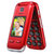 东信（EASTCOM）欧蓓EG520老人手机翻盖双屏移动联通大字大声大屏触屏手写按键老人机GSM老年用男女款(红色)第2张高清大图